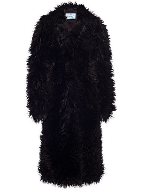 black prada coat with fur|prada fur coat shearling.